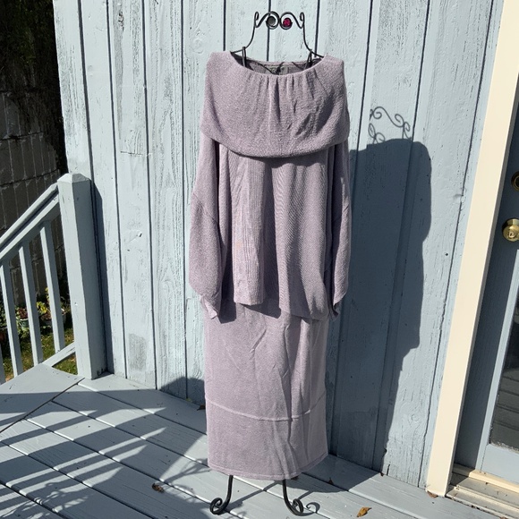 Roni Bis Dress (Size M-L) and Cowl Neck Top (Size S-M)-Color is Lilac - Picture 1 of 9
